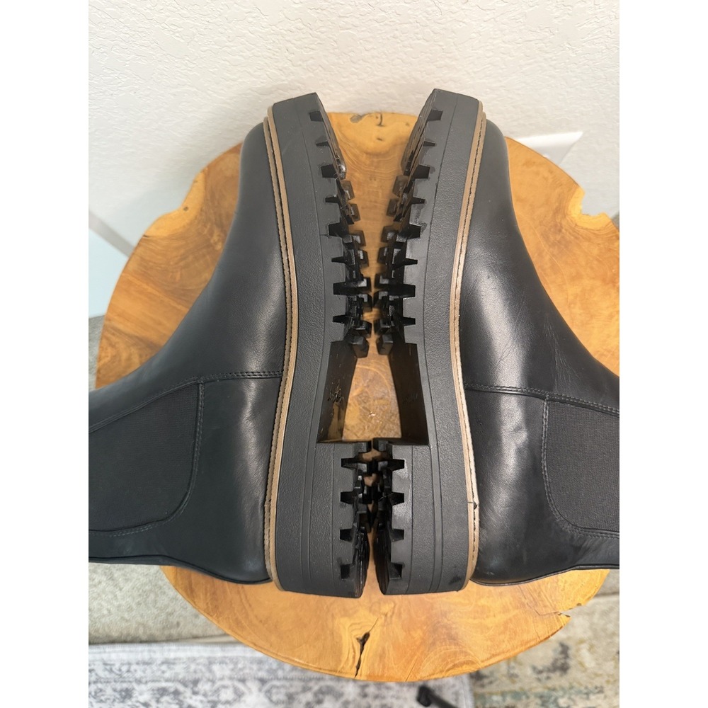Sam Edelman Sz 8.5M Black Leather Laguna Chelsea Boot Waterproof Lug Sole BR20-9 - Picture 6 of 10